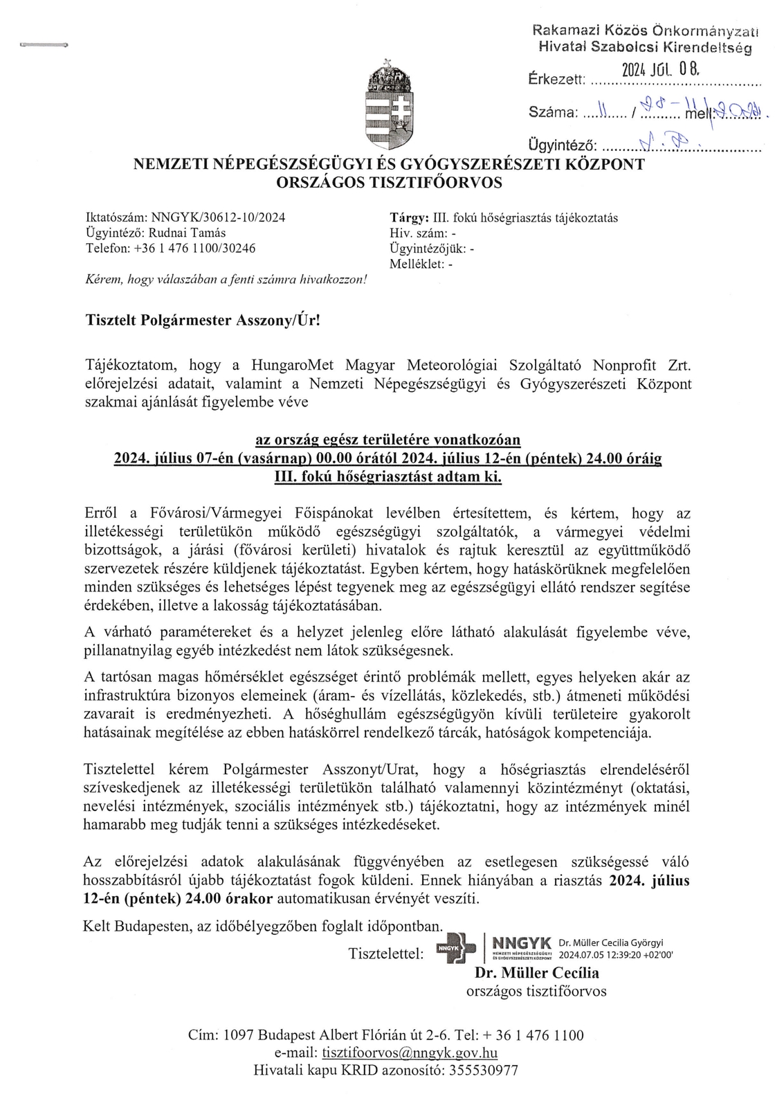 hosag tajekoztato