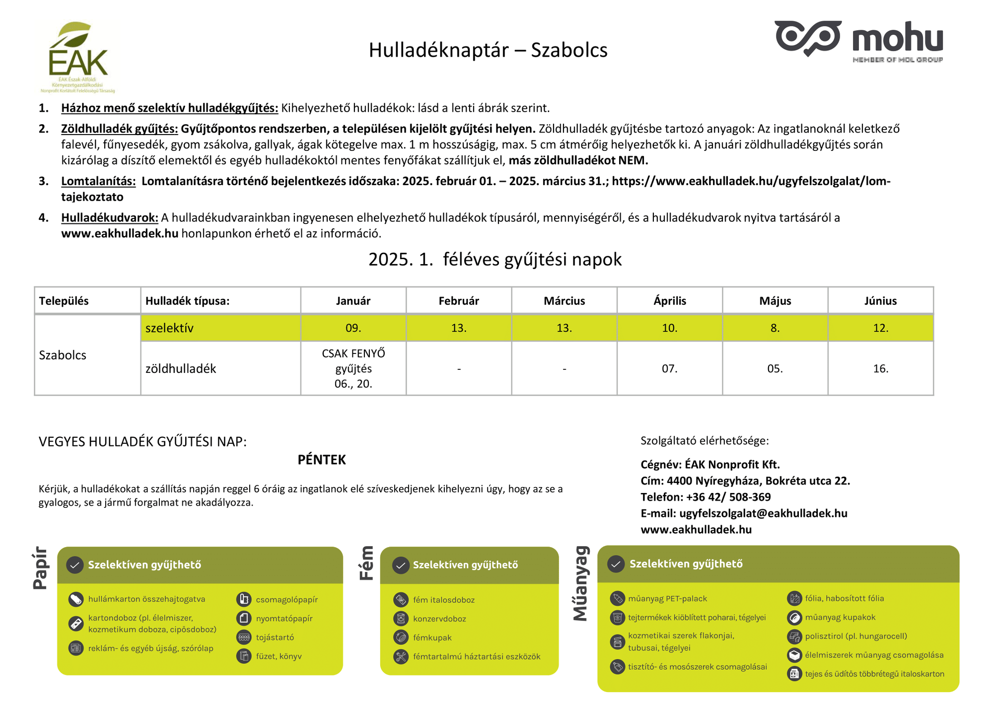 hulladeknaptar 2025